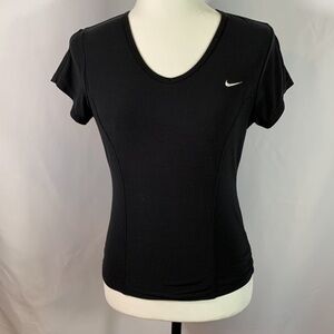Nike Fit Dry Black Embroidered Athletic T-Shirt